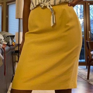 Vintage yellow pencil skirt